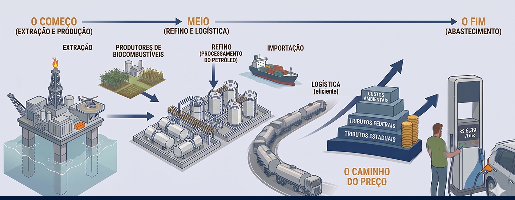 Cadeia de produção e distribuição de combustíveis